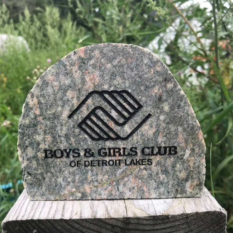 Marble stone that supports the boys and girls club